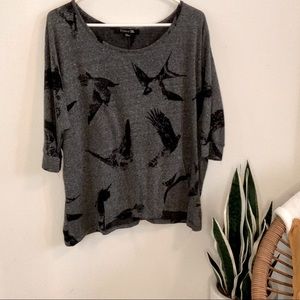 Oversized Gray Blouse